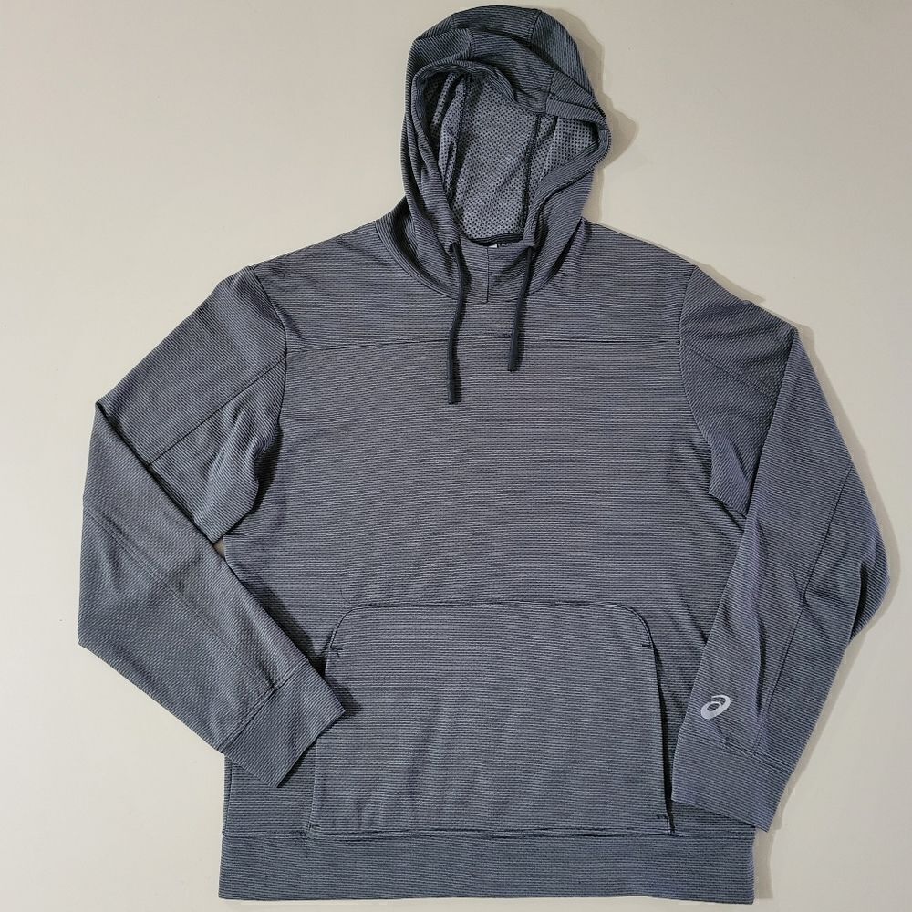 Asics Men's Black Long Sleeve Hooded Performance Pullover Shirt